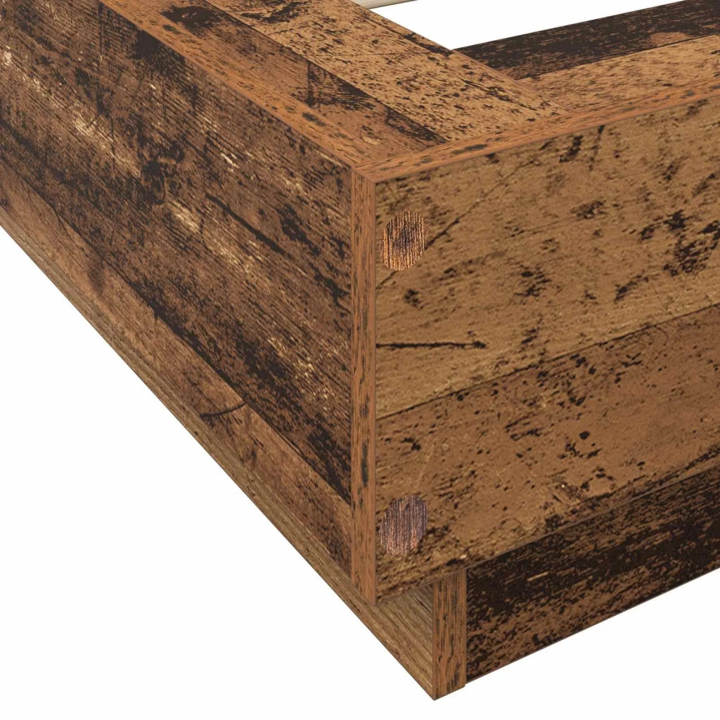 Letto con LED Legno antico 80 x 200 cm Legno ingegnerizzato 3429584