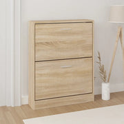 Scarpiera-Scaffale per scarpe Rovere 59x17x81 cm Legno ingegnerizzato