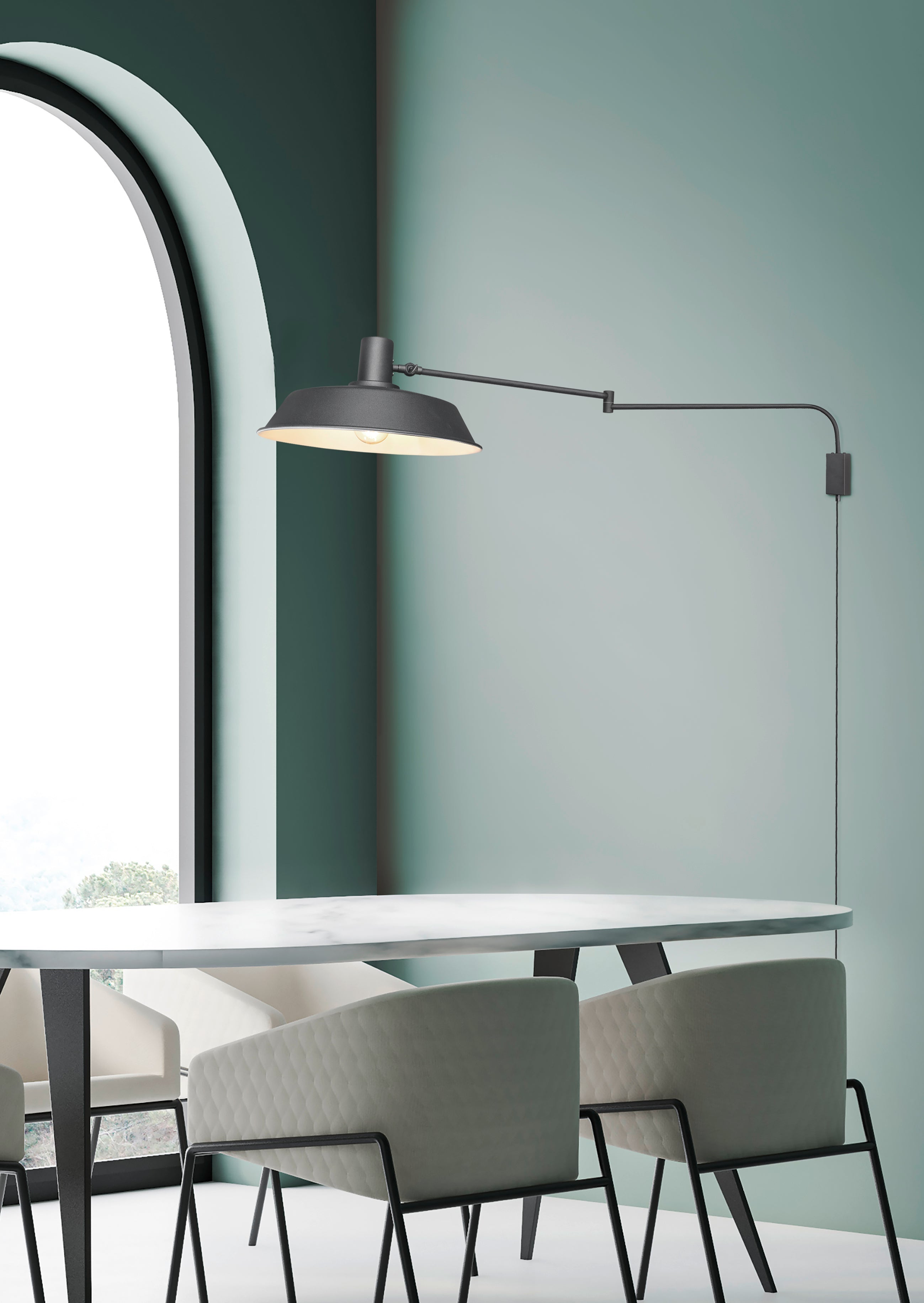 Applique da Interno a LED in Metallo Nero Opaco