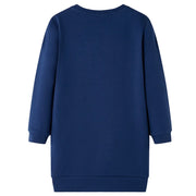 Abito in Felpa da Bambina Blu Marino 92 13779
