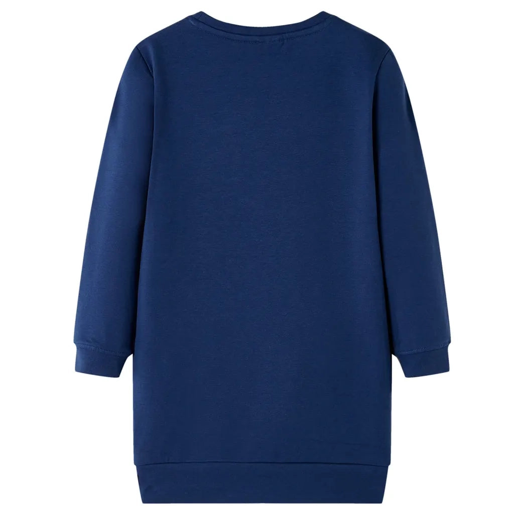 Abito in Felpa da Bambina Blu Marino 92 13779