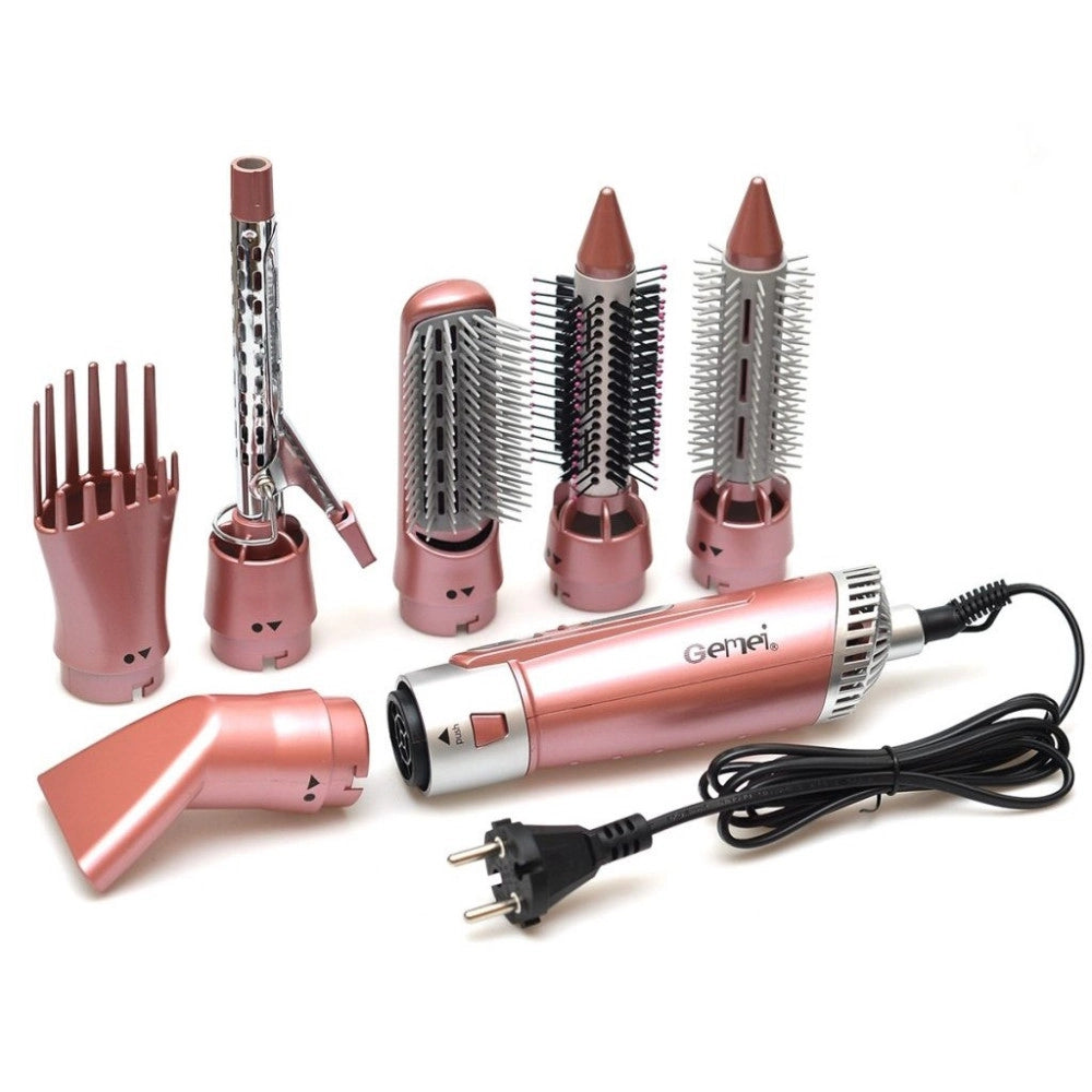 Trade Shop - Spazzola Ad Aria 7in1 2200w Ricci Lisci Elettrico Phon Asciugacapelli Aria Gm-4831 -