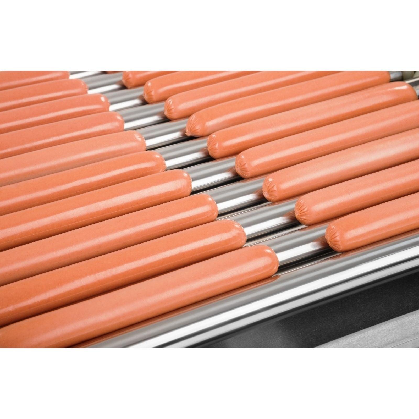 Macchina professionale per hot dog in acciaio inox 20 salsicce 2.200 watt 3614096