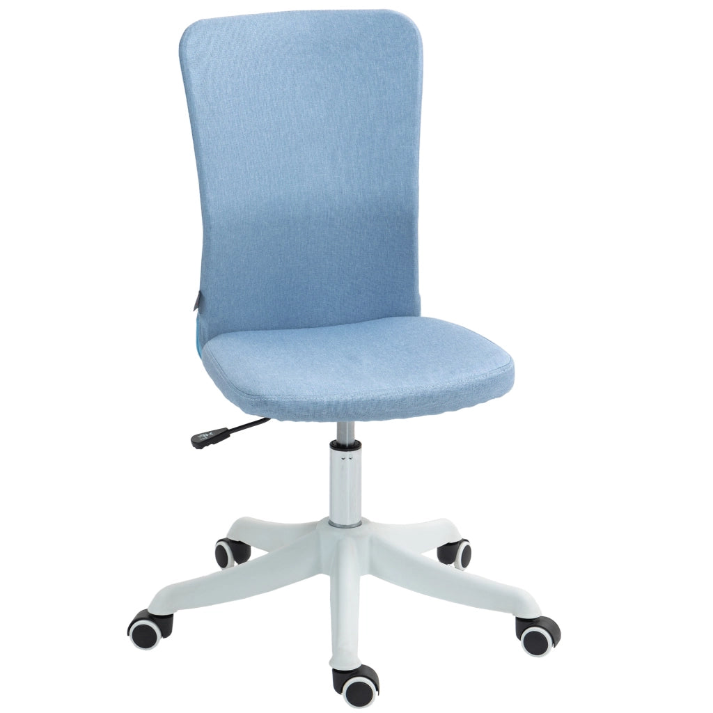 Sedia da Ufficio con Ruote ¨C Zephmum ¨C Blu, Sintetico, 53x43x85-93 cm