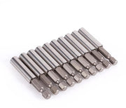Estensione magnetica 1/4" - 10 pezzi 
Otturatore per trapano 1/4" magnetico - 10 pezzi 
Set di otturatori per trapano 1/4" magnetici - 10 pezzi 
Supporto per bit elettrico con estensione magnetica 1/4