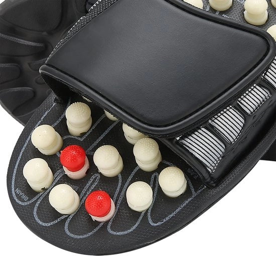 Slipper con Stimolazione Acupressurale per il Trattamento del Dolore - Pantofola con Massaggio al Piede - Stimolazione Acupunturale - Materiale Plastico - Peso Leggero - Comfortevole Forma del Piede
