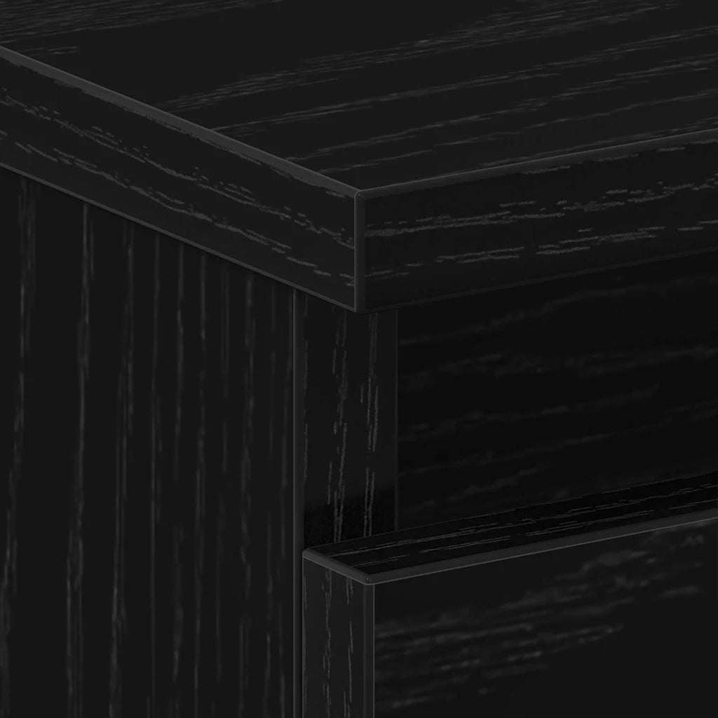Armadio da Notte 2 pcs Rovere Nero 40 x 35 x 62,5 cm 862614