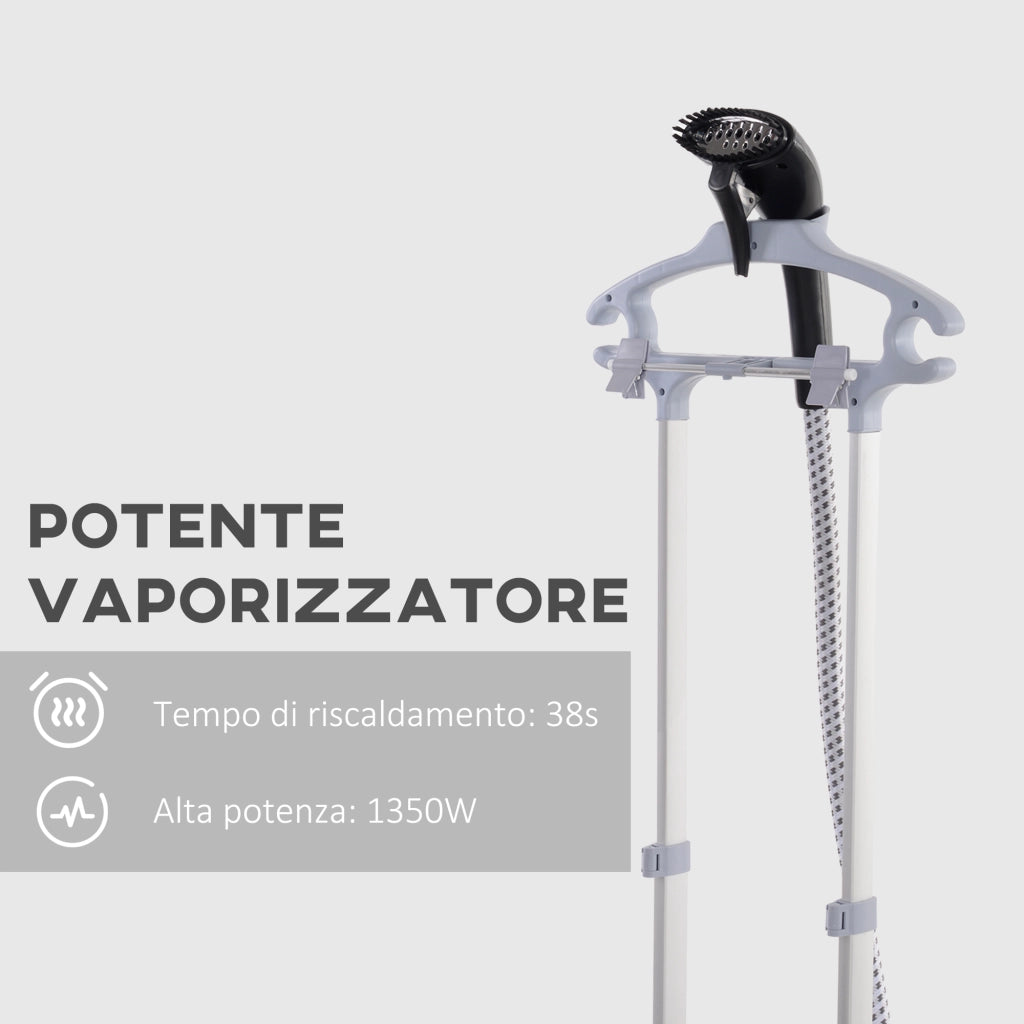 Stiratrice a Vapore 1950W Ferro da Stiro Verticale 35x25x23 cm Bianco
