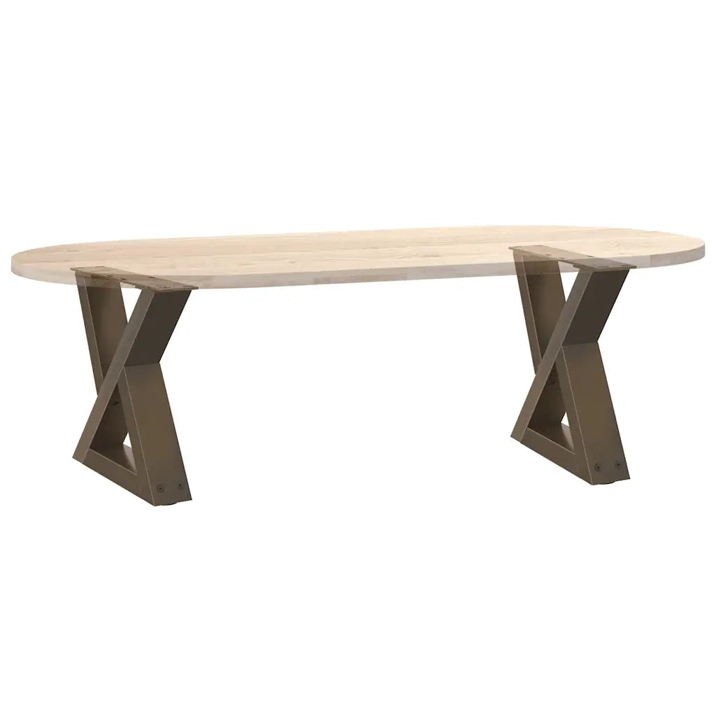 Gambe per Tavolino da Caff¨¨ 2 pz-Set di 2 Gamba per Tavolo in Acciaio Naturale 30x(30-31,3) cm Acciaio