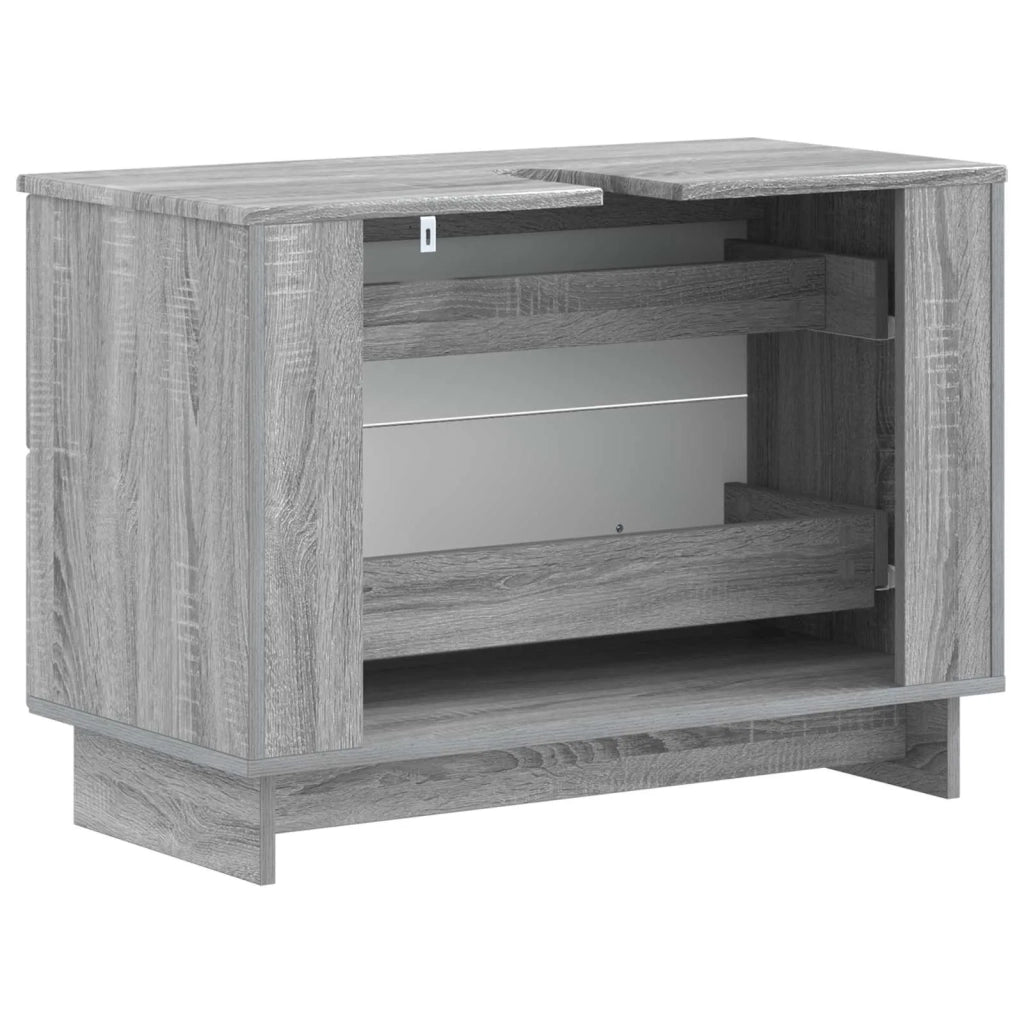 Armadio per Lavabo da Bagno EDE Sonoma grigio 82 x 41 x 59 cm 895921