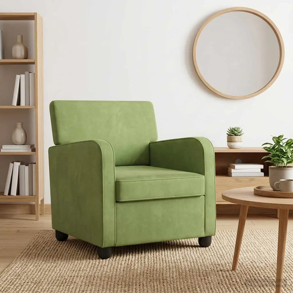 Poltrona Verde chiaro Velluto 42043415