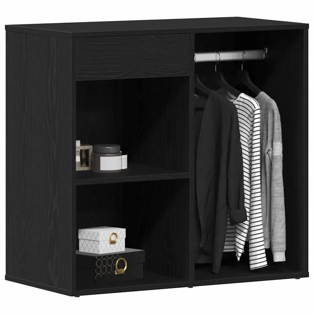 Mobiletto Cosmetico con cassetto Rovere Nero 80 x 40 x 75 cm 862787