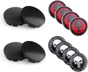 Fascette 56 mm - Pacchetto da 4 pezzi con 8 adesivi a doppia faccia, in ABS - Per decorare i fori delle ruote