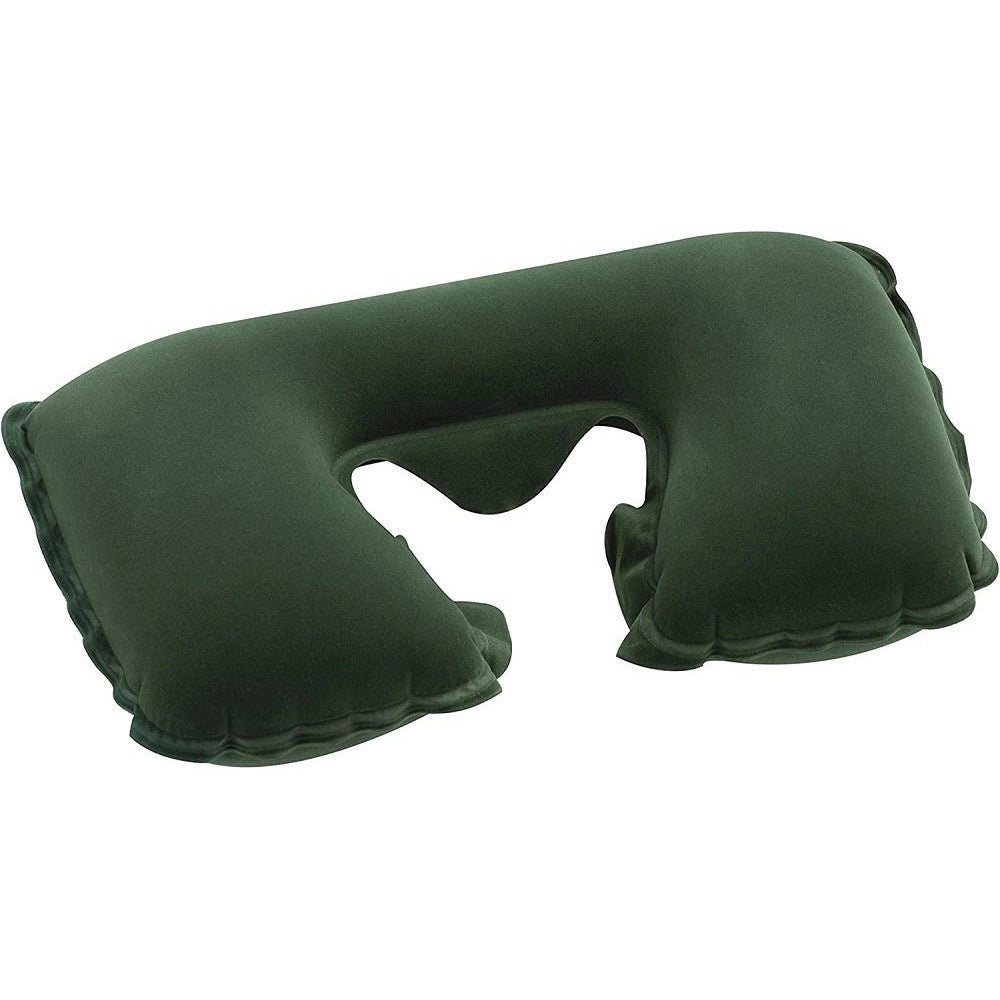 Trade Shop - Cuscino Cervicale Da Viaggio Gonfiabile 46 X 28 X 13 Cm Floccato Portatile 67006 -