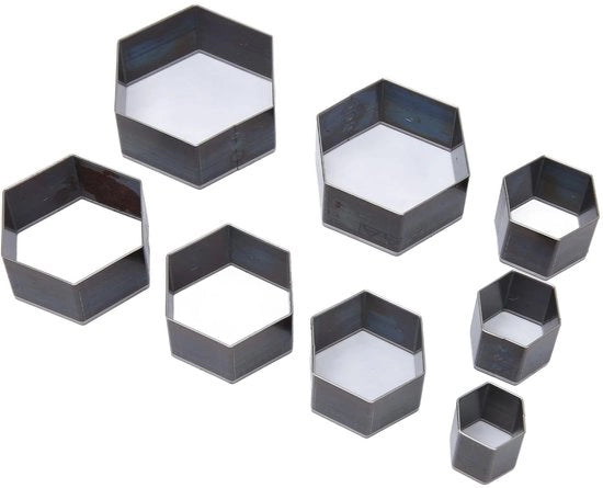 Set di Snidatoi in Cuoio - 8 Pezzi - Acciaio di Carbone - Forma a Sei Angoli - Duraturo - Per Attività DIY