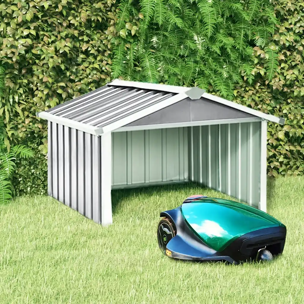 Capanno per Robot Tosaerba 92x97x63 cm Acciaio Zincato Grigio CFW9916079