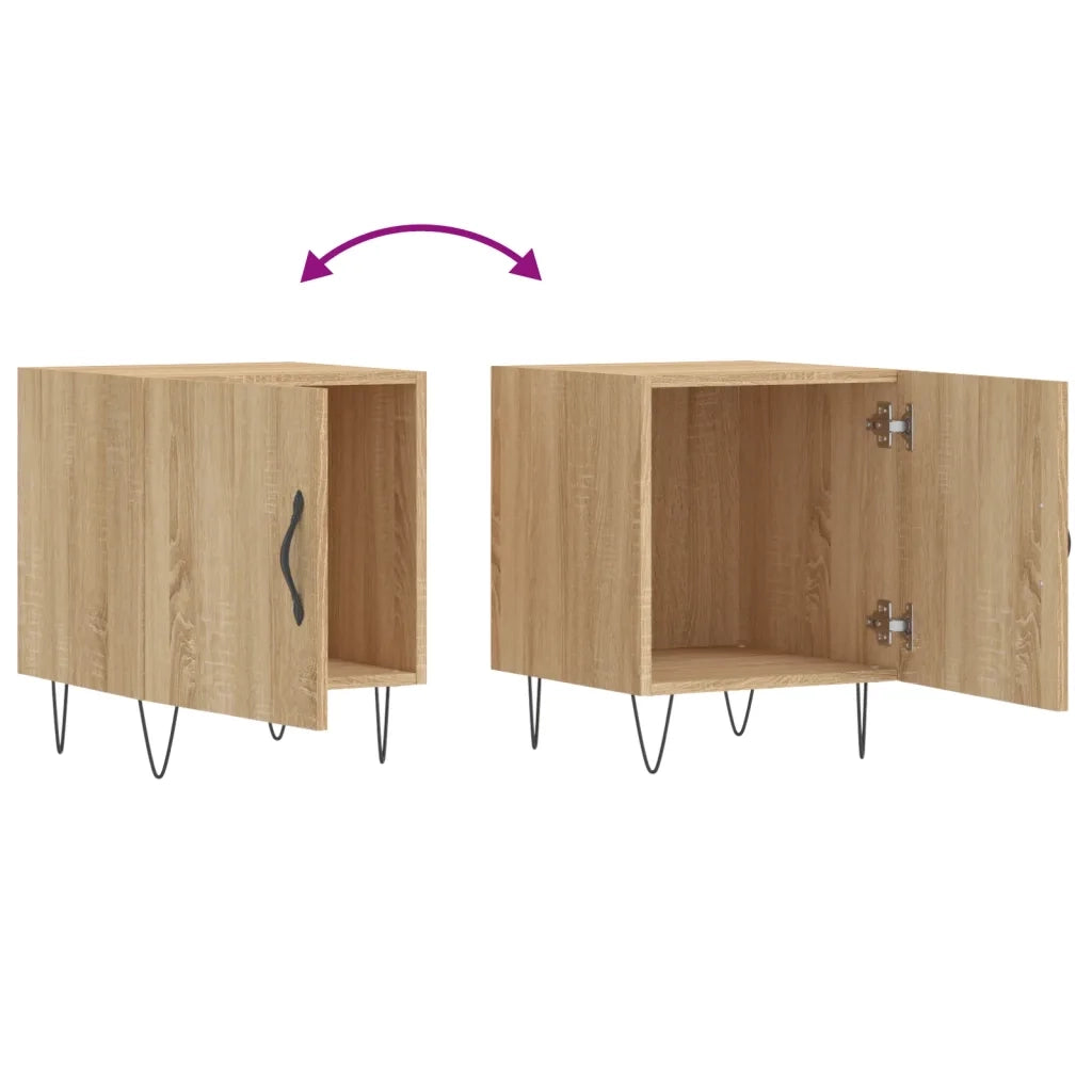Comodino Rovere Sonoma 40x40x50 cm in Legno Multistrato 827554