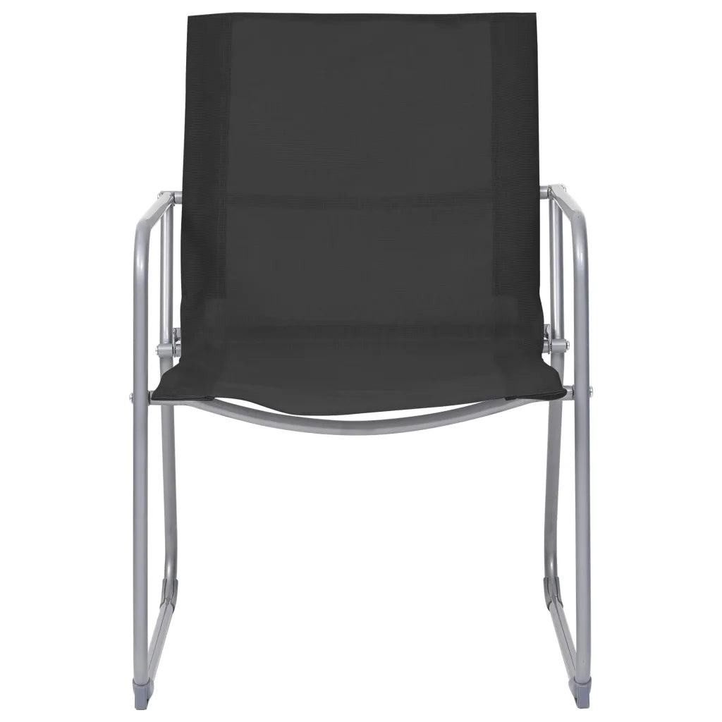 Set Divano da Giardino 4 pz in Tessuto e Acciaio Nero 44352