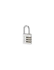 Lucchetto Maxium Code combinazione 3 cifre, 30mm, grigio, arco acciaio nichelato, corpo alluminio colorato - THIRARD