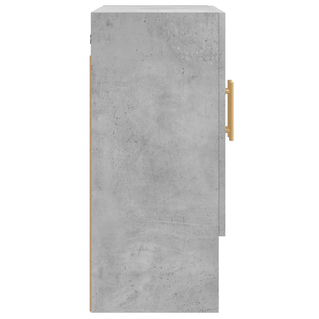 Armadietto a Muro | Mobile a Parete Grigio Cemento 60x31x70 cm Legno Multistrato