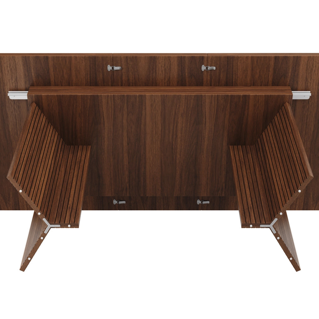 Tavolo da pranzo 120x80x76.1 cm allungabile in MDF marrone