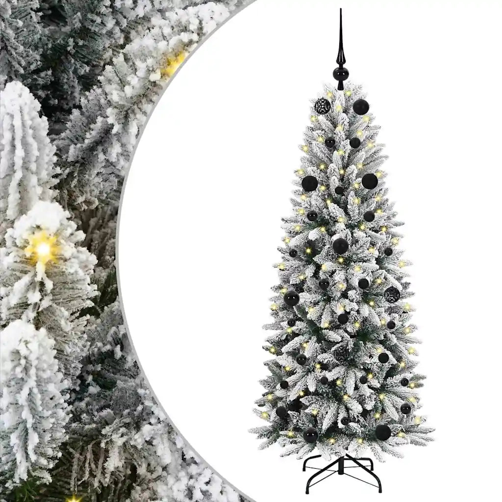 Albero di Natale Artificiale-Albero Natalizio con 150 LED Bianco 150 cm 967300