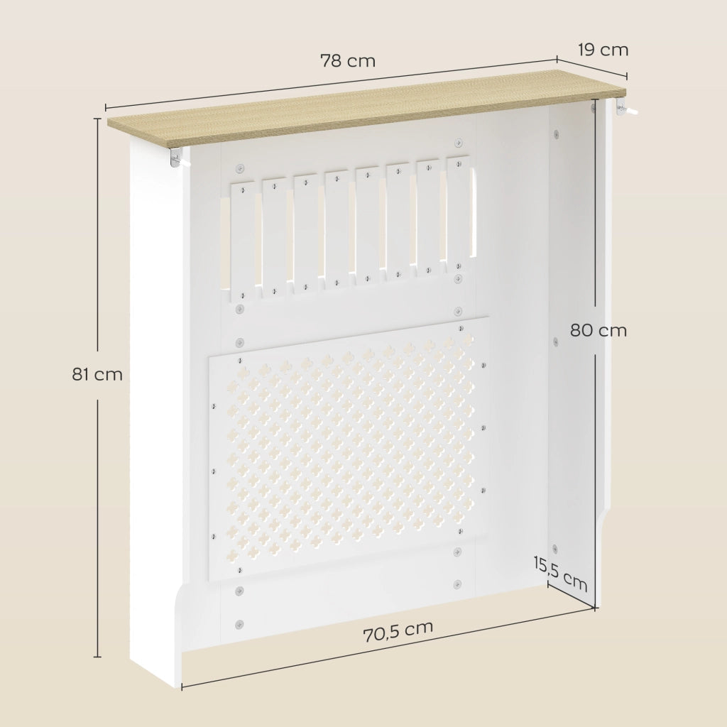 Tavolino da caff¨¨ ¨C Zephmum ¨C Bianco 78x19x81 cm