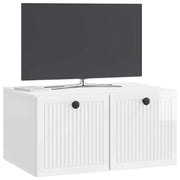 Mobile TV da Muro | Armadietto TV | Mobile Porta TV Bianco Lucido 59,5 x 41 x 30 cm