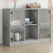 Credenza Grigio Cemento 102x37x75,5 cm in Legno Multistrato 3295874
