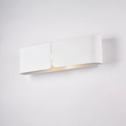 Applique Moderna 2 Luci Hug In Ferro Laccato Bianco