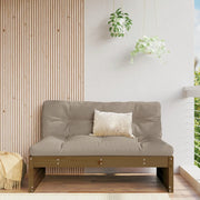 Divano Centrale Marrone Ambra 120x80 cm Legno Massello di Pino 825761