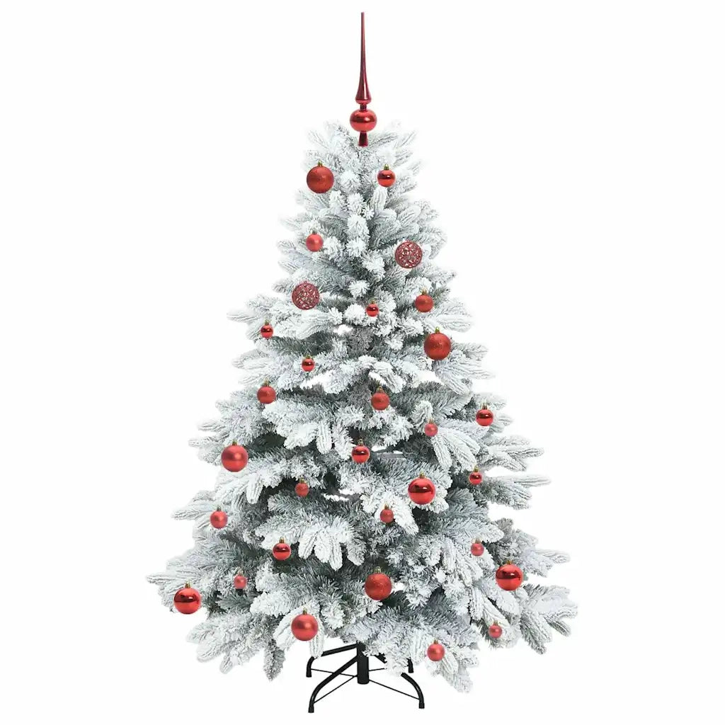 Albero di Natale | Decorazioni natalizie artificiale con 150 LED Bianco 150 cm PE e PVC