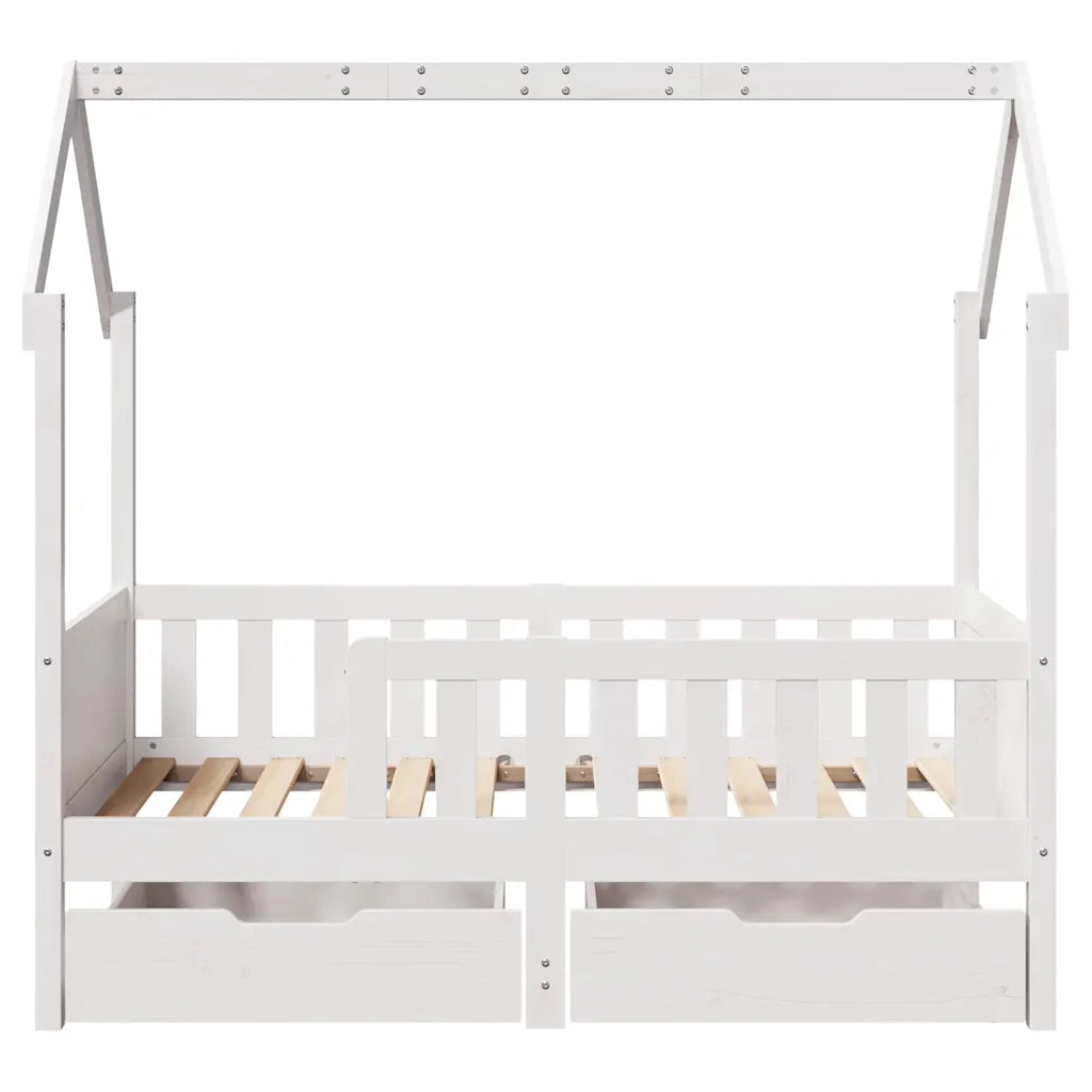 Giroletto Bambini con Cassetti 70x140 cm Legno Massello di Pino