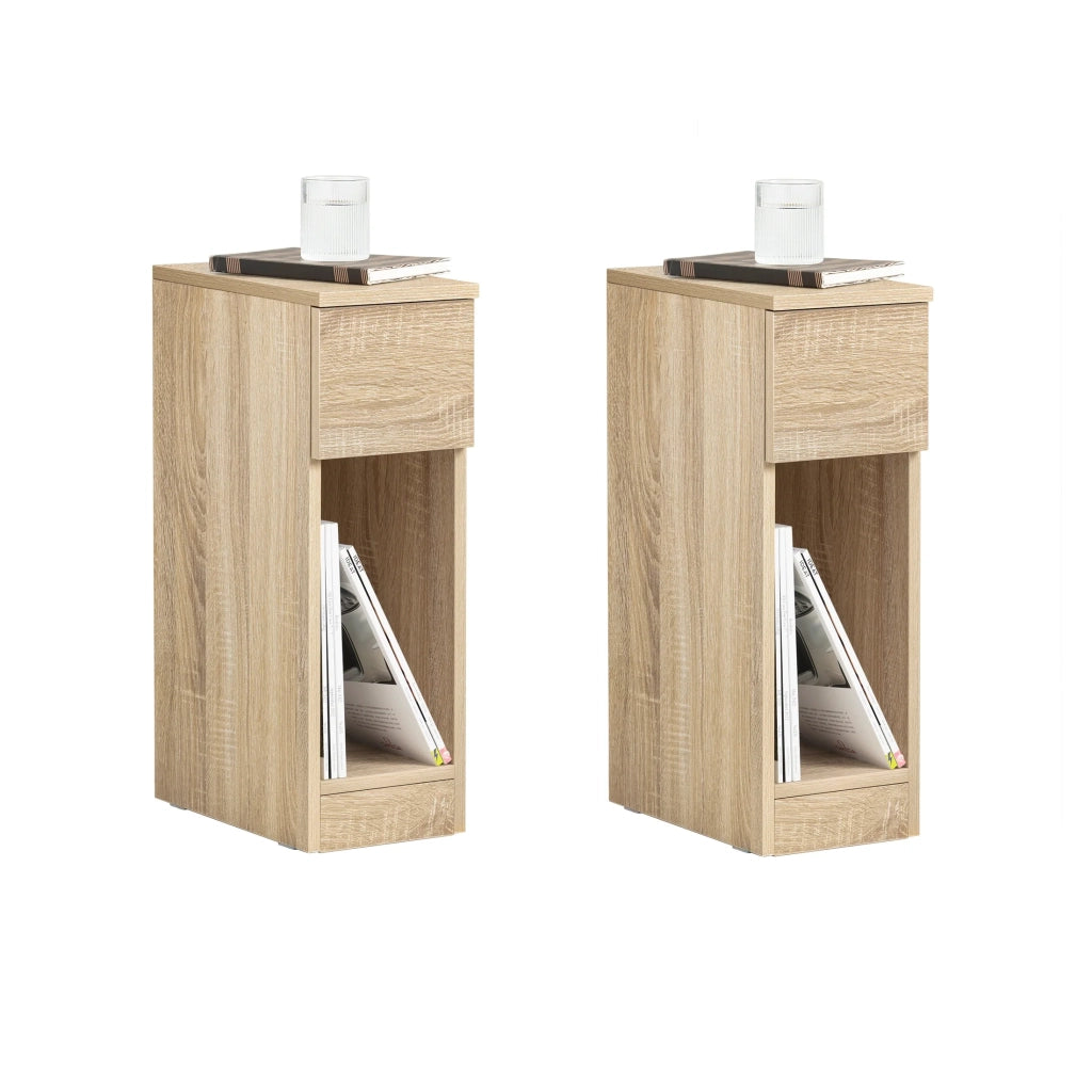 SET 2 Comodini 20x60x35 Cm Naturali FBT111-Nx2