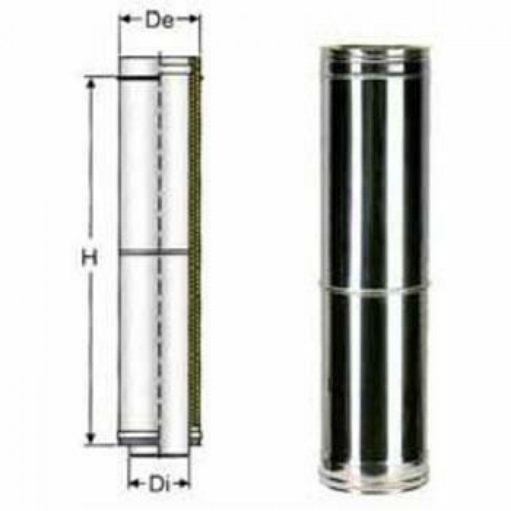 Inox doppia parete elemento tele scopico d.180 b08xb348