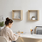 Cube Shelves, 2 Pieces, Sonoma Oak, 30x15x30 Cm