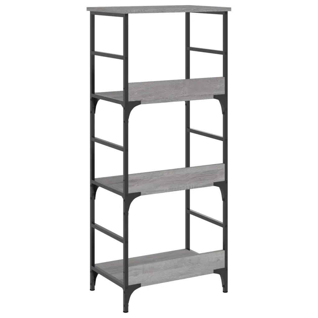Libreria-Scaffale per Libri-Mobile di Stoccaggio Grigio Sonoma 50x33x117,5 cm in Legno Multistrato
