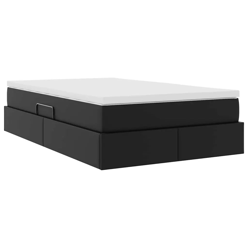 Letto con contenitore e materasso Nero 120 x 200 cm 3370158