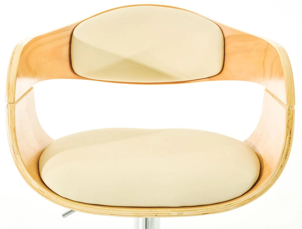 Set 2 Sgabelli Rйtro KINGSTON in similpelle Natura/crema