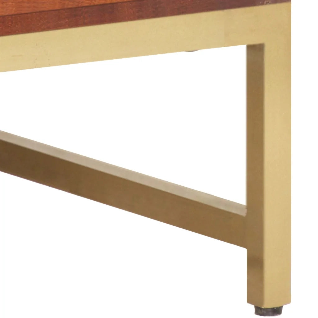 Tavolino da CaffÃ¨ Marrone Miele 67x67x45 cm in Massello Acacia cod mxl 18346