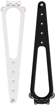 IKOPFLN 2-pack fermatori porta finestre - Alternativi per la sicurezza delle porte per bambini e cani, fermatori porta per bambini, fermatori porta finestra per ammettere i gatti e tenere i cani fuori (bianco, nero)