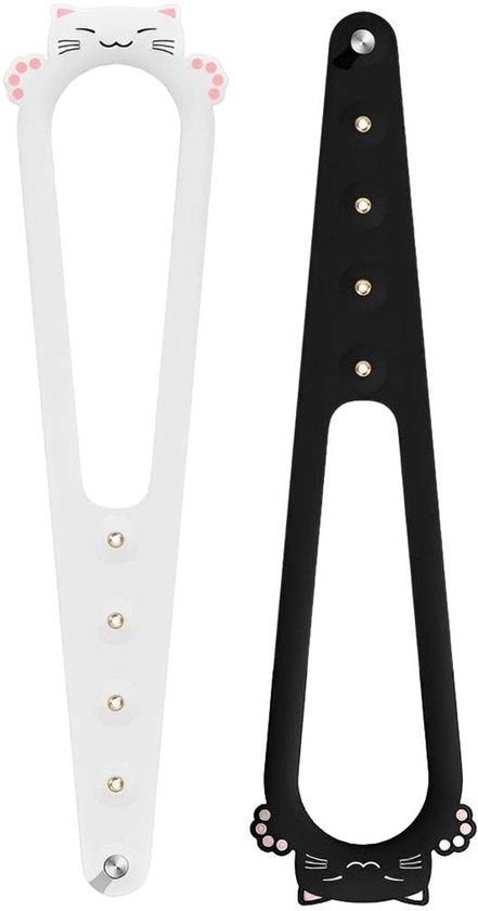 IKOPFLN 2-pack fermatori porta finestre - Alternativi per la sicurezza delle porte per bambini e cani, fermatori porta per bambini, fermatori porta finestra per ammettere i gatti e tenere i cani fuori (bianco, nero)