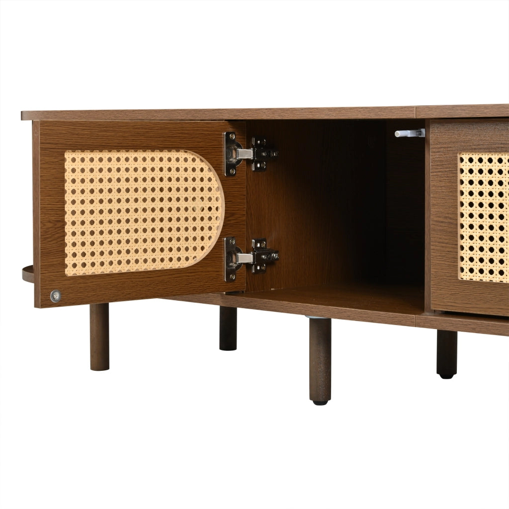 Mobile TV 180x40x40 cm con 2 ante e 2 porte a serranda in MDF