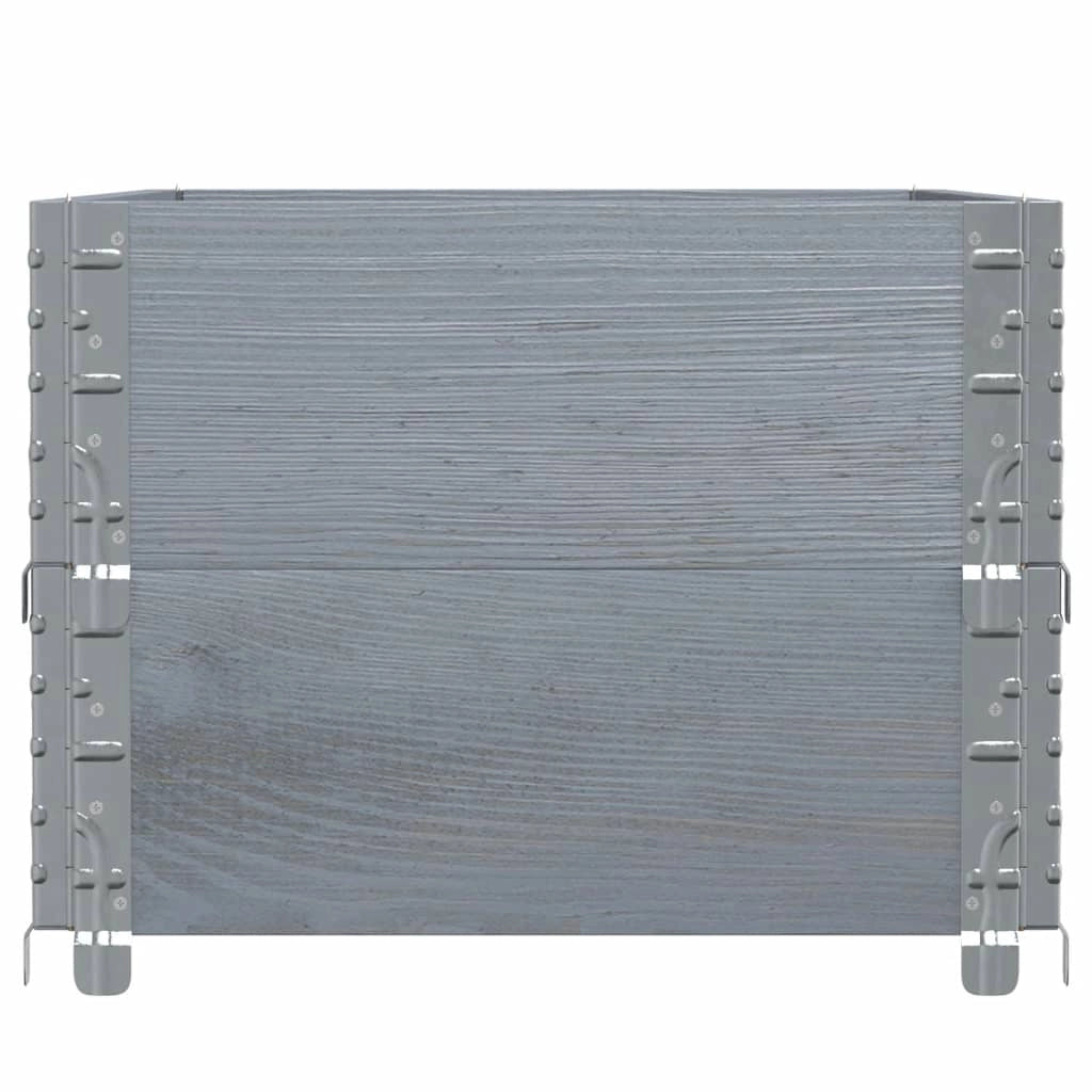 Fioriera rialzata per piante fiori terrazzo giardino 100 x 50 cm legno massello di pino grigio 02_0037281