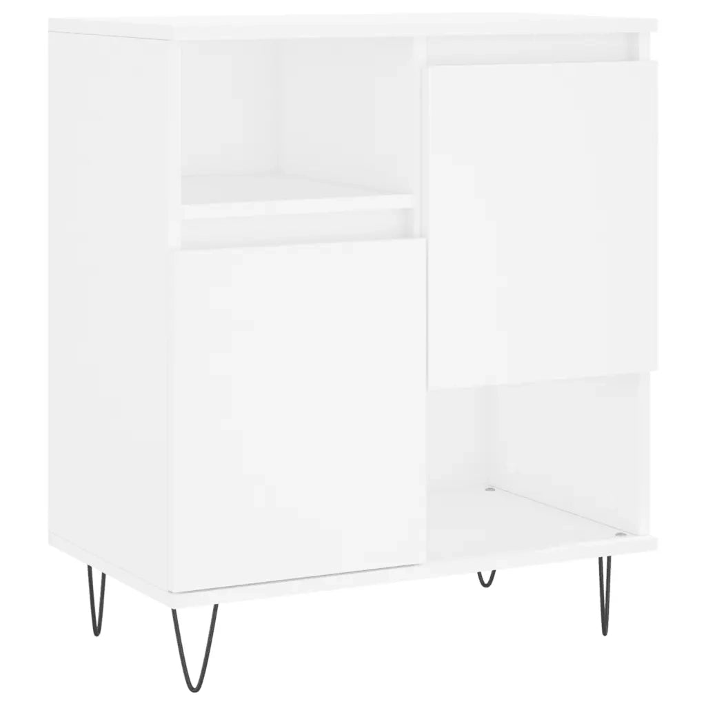 Credenze 3 pz Bianco in Legno Multistrato