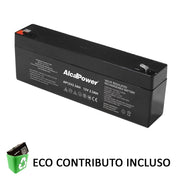 Alca power batteria al piombo da 12v 2,3ah ricaricabile per ups e illuminazione di emergenza