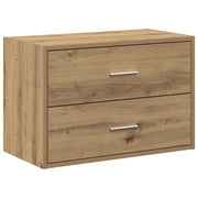 Mobile contenitore impilabile 60 x 31 x 40 cm con 2 pratici cassetti moderni in legno di rovere ingegnerizzato 02_0051203