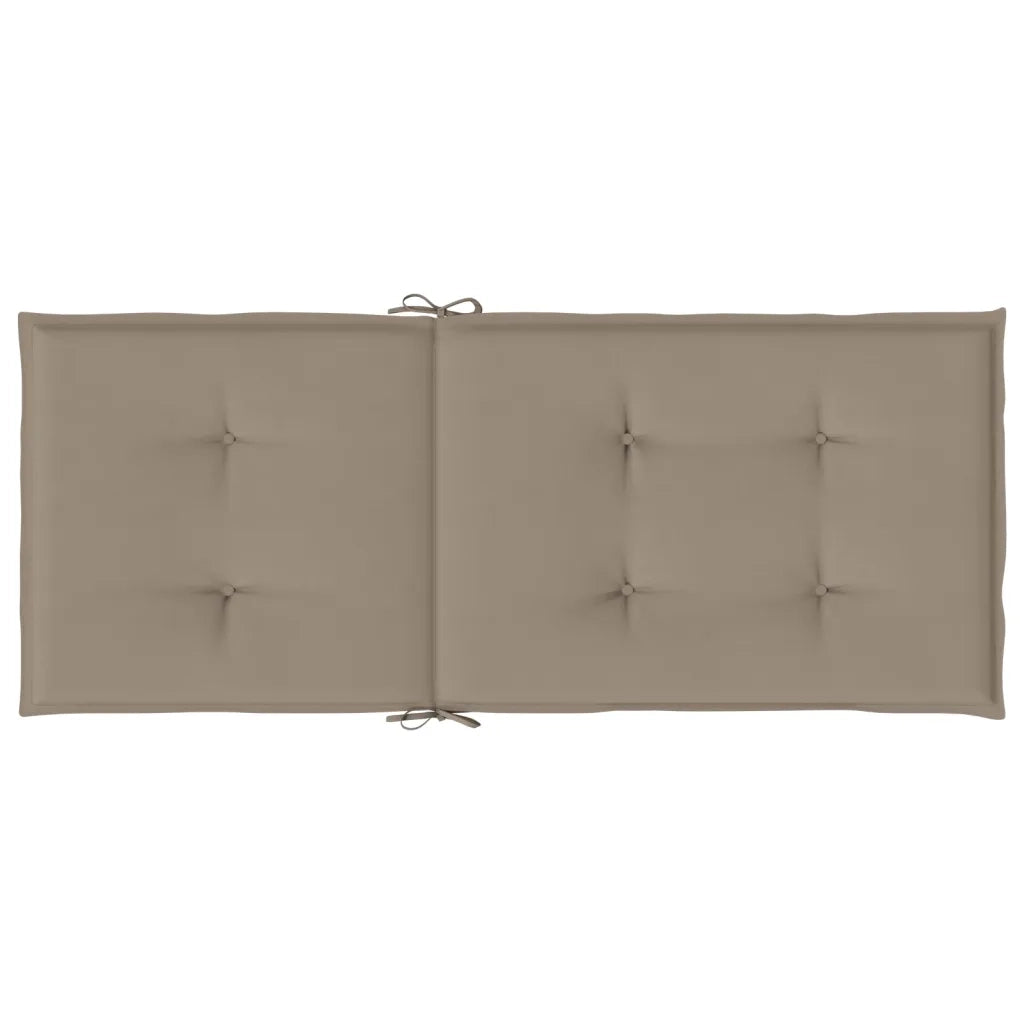Cuscini per Sedie Alte 6 pz Tortora 120x50x3 cm in Tessuto