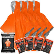 Poncho termico per sopravvivenza - Impermeabile e resistente al vento - 4 pezzi - Portatile