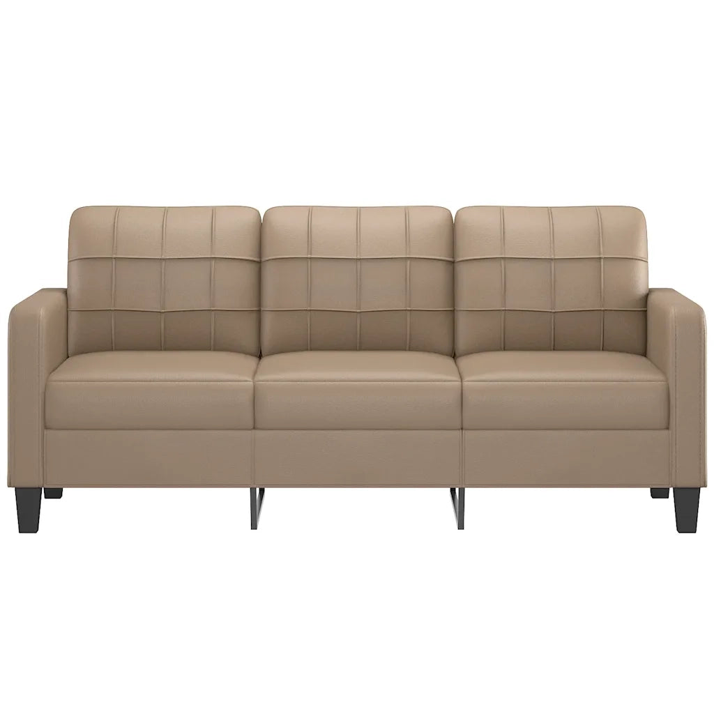 Divano a 3 Posti Cappuccino 180 cm in Similpelle 359126